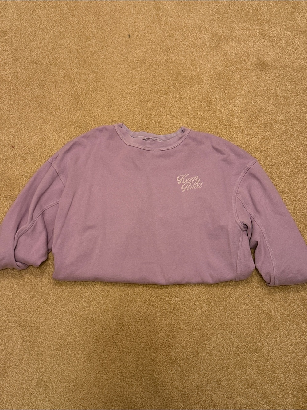 Vintage Aerie Keepin' It Real Lilac Crewneck Sweatshirt - Women